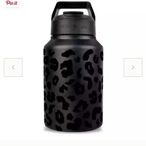 HydroJug Black with Leopard Pattern
